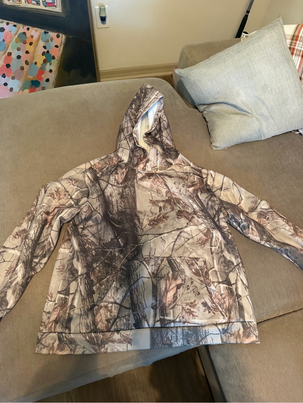 Amazon Women's Camo Hoodie - Beige and Brown Realtree Print